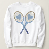 Blue Tennis Rackets mit Herz-Sweatshirt Sweatshirt (Design vorne)