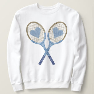 Blue Tennis Rackets mit Herz-Sweatshirt Sweatshirt