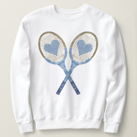 Blue Tennis Rackets mit Herz-Sweatshirt Sweatshirt (Design vorne)