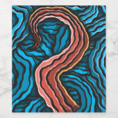 Blue Tentacle Weinetikett (Einzelnes Label)