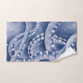 Blue Tentacles Monochrome Badhandtuch Set (Handtuch)