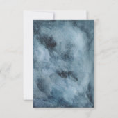 Blue | Terracotta Boy Fall Floral Baby Shower Dankeskarte (Rückseite)