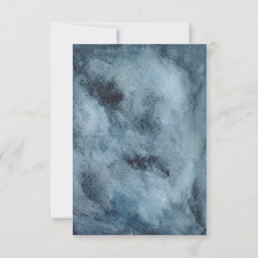 Blue | Terracotta Boy Fall Floral Baby Shower Dankeskarte (Rückseite)