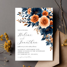 Blue Terracotta Burnt Orange Elegante Wedding