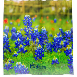 Blue Texas Bluebonnets Paintbrush-Blume Duschvorhang