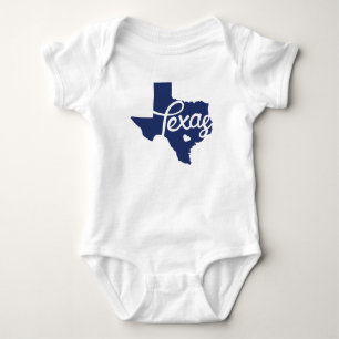 Blue Texas Heart Baby Strampler