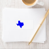 Blue Texas Shape Adressaufkleber (Insitu)