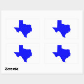 Blue Texas Shape Rechteckiger Aufkleber (Blatt)
