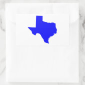 Blue Texas Shape Rechteckiger Aufkleber (Tasche)