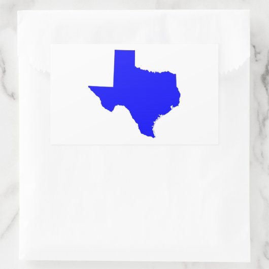 Blue Texas Shape Rechteckiger Aufkleber (Tasche)