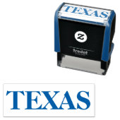 Blue Texas Staat mit der Bezeichnung "Selbstfarbig Permastempel (Beispiel)