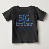 Blue Text BIG Brother Baby T-shirt (Vorderseite)