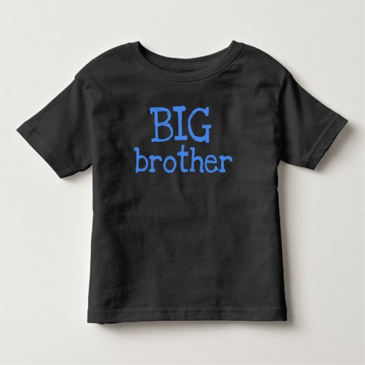 Blue Text BIG Brother Kleinkind T-shirt (Vorderseite)