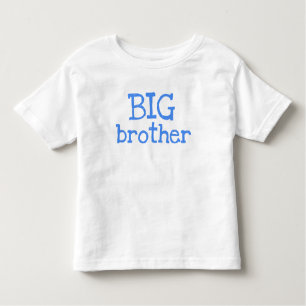 Blue Text Big Brother Kleinkind T-shirt