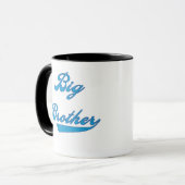 Blue Text Big Brother Tasse (Vorderseite Links)