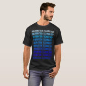 Blue Text Informationstechnologie T-Shirt (Vorne ganz)