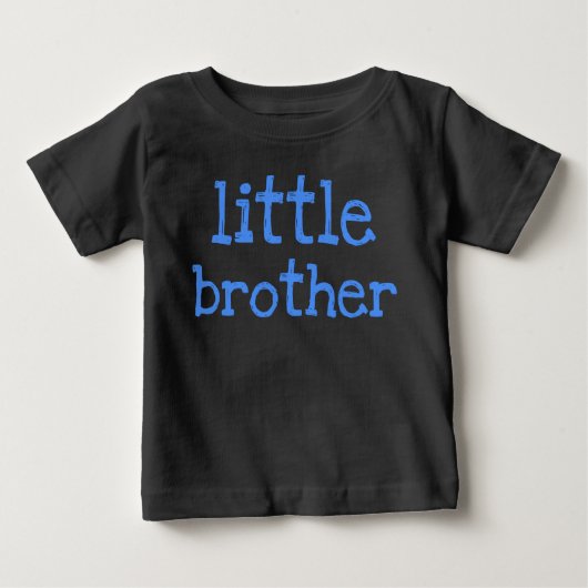 Blue Text Little Brother Baby T-shirt (Vorderseite)
