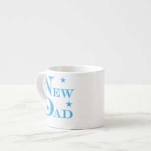Blue Text New Dad Geschenke Espressotasse
