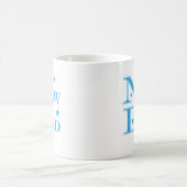 Blue Text New Dad T - Shirt und Geschenke Kaffeetasse (Mittel)