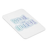 Blue Text Proud New Daddy Geschenke Magnet (Rechte Seite)