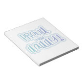 Blue Text Proud New Daddy Geschenke Notizblock (angewinkelt)