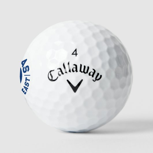 Blue Text Sport benutzerdefinierte Monogrammnamen Golfball (Logo)