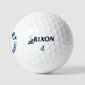 Blue Text Sport benutzerdefinierte Monogrammnamen Golfball (Logo)