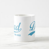 Blue Text Vater Seit [Jahr] Klassische Tasse (Mittel)