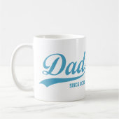Blue Text Vater Seit [Jahr] Klassische Tasse (Links)