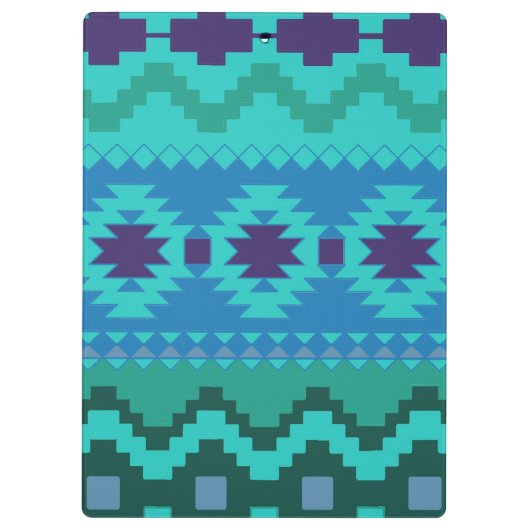 Blue Textile Design Gold Abzeichen Hintergrund Klemmbrett (Rückseite)