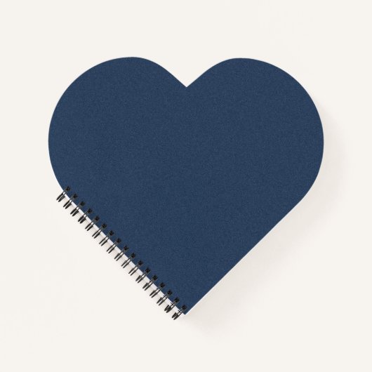Blue Texture Heart Shaped Spiral Bound Notebook Notizblock (Vorderseite)