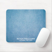 Blue Texture Imitate Leather Personalisiert Mousepad (Mit Mouse)
