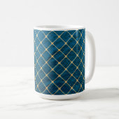 BLUE TEXTURE SIEHT MIT GOLD DIAMOND PATTER AUS KAFFEETASSE (VorderseiteRechts)
