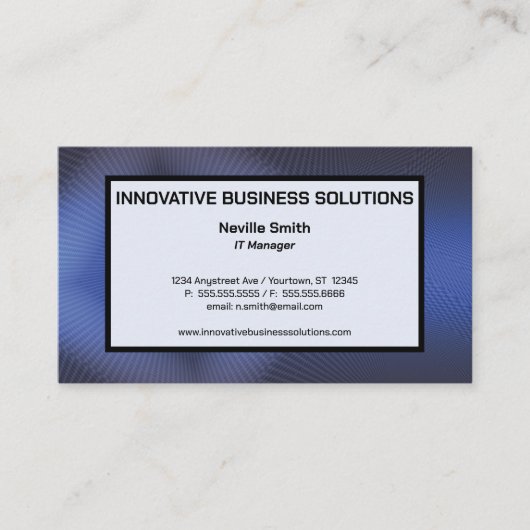Blue Texture Technology High Tech IT Visitenkarte (Vorderseite)