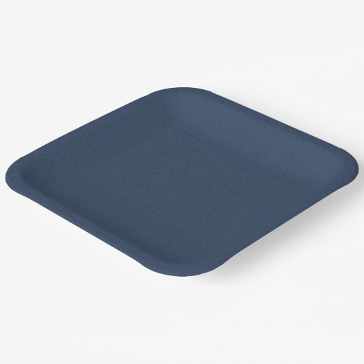 Blue Textured 9" Disposable Square Paper Plate Pappteller (Gewinkelt)