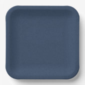 Blue Textured 9" Disposable Square Paper Plate Pappteller (Vorderseite)