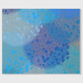 BLUE TEXTURED ABSTRACT PATTERN GESCHENKPAPIER (Flach)