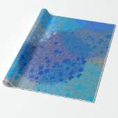 BLUE TEXTURED ABSTRACT PATTERN GESCHENKPAPIER (Ungerollt)