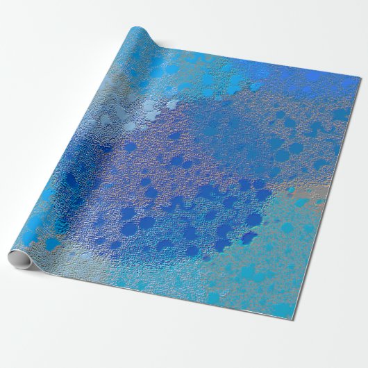 BLUE TEXTURED ABSTRACT PATTERN GESCHENKPAPIER (Ungerollt)