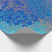 BLUE TEXTURED ABSTRACT PATTERN GESCHENKPAPIER (Ecke)