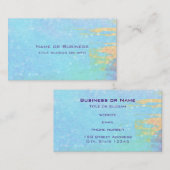 Blue Textured Background mit Tiny White Hearts Visitenkarte (Vorne/Hinten)