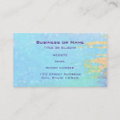 Blue Textured Background mit Tiny White Hearts Visitenkarte (Rückseite)