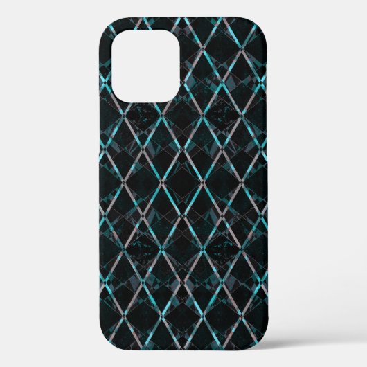 Blue textured Diamond Muster Case-Mate iPhone Hülle (Rückseite)