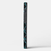 Blue textured Diamond Muster Case-Mate iPhone Hülle (Rückseite / Links)