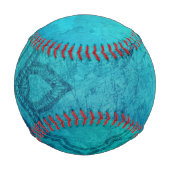 Blue Textured Lotus Baseball (Rückseite)