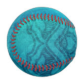 Blue Textured Lotus Baseball (Vorderseite Links)