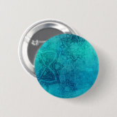 Blue Textured Lotus Button (Vorne & Hinten)