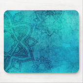 Blue Textured Lotus Mousepad (Vorne)