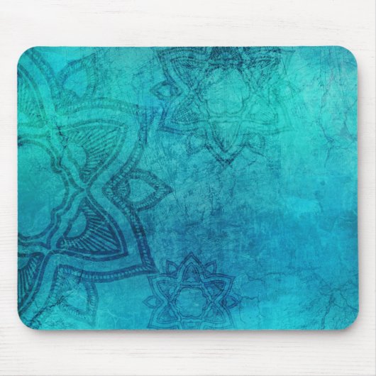 Blue Textured Lotus Mousepad (Vorne)