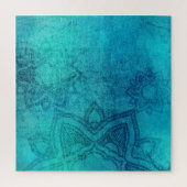 Blue Textured Lotus Puzzle (Vertikal)